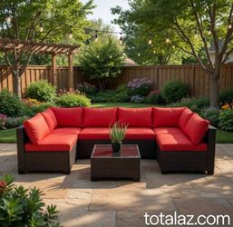 7-Piece Patio Conversation Sectional Set