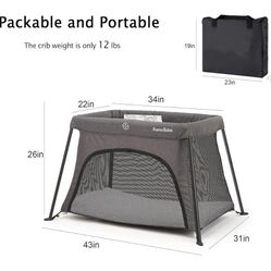 Pamo Babe Travel Crib Lightweight Portable Playard