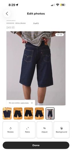 Levi’s Baggy Shorts Sz 36