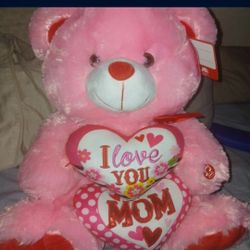 Valentine's Pink Teddy Bear For Moms