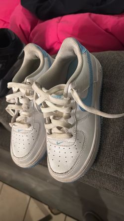 Nike Air Force 1 White Blue Sneakers