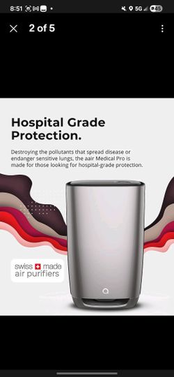 Aeris aair Medical PRO Air Purifier P301820 - Graphite