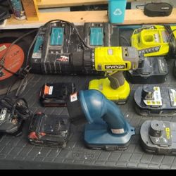 Ryobi Tools, Power Drill,Grinders, Drill Batteries, 