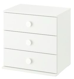 3 drawer dresser  white