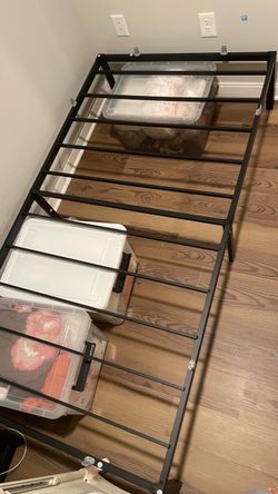 Like New | Twin Metal Bed Frame, 14 Inches Tall