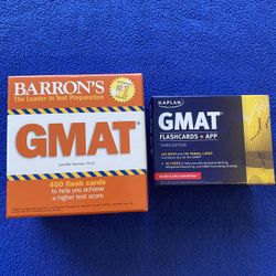 BARRON’S & KAPLAN GMAT Flash cards for Business School Exam Preparation