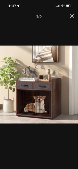 $450 retail NIGHT STAND DOG CRATE