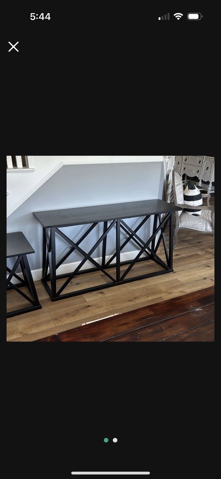 60x31 McGee And Co For Target Black Console Table And Side Table