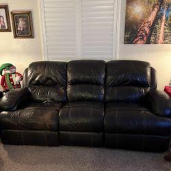 Flex Steel Faux Leather Furniture Dark Brown