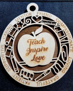 Laser Engraved Wooden Ornaments