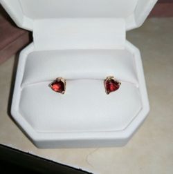 Gold and Garnet earrings