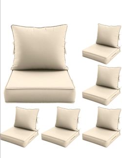New set of 6 outdoor chairs cushions  24x24