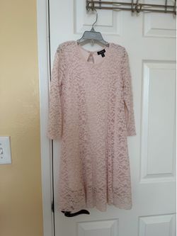 Zunie Girls Pink Lace Long Sleeve Dress Size 6X