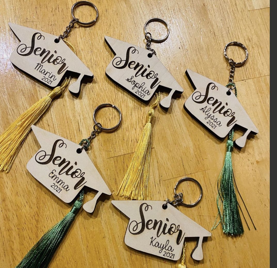 Personalized Graduation Cap Senior Keychain Ornament