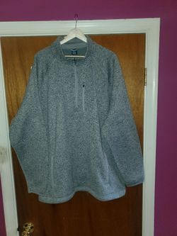 NEW GEORGE HEAVY MENS QUARTER ZIPUP TOP. SIZE 2X