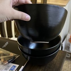 Black Soup Bowls 