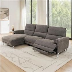 NO CREDIT NEEDED! E.Z. FINANCING! - Power Couch Sofa Sectional, Left Chaise, Brown