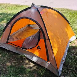 2 Person Orange Dome Tent 