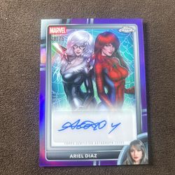 2026 Topps Chrome Marvel Artist Auto Ariel Diaz Purple /75