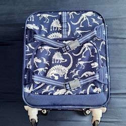 Mackenzie Navy Dinosaur Glow In The Dark Luggage 