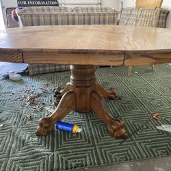 Wood dining room table