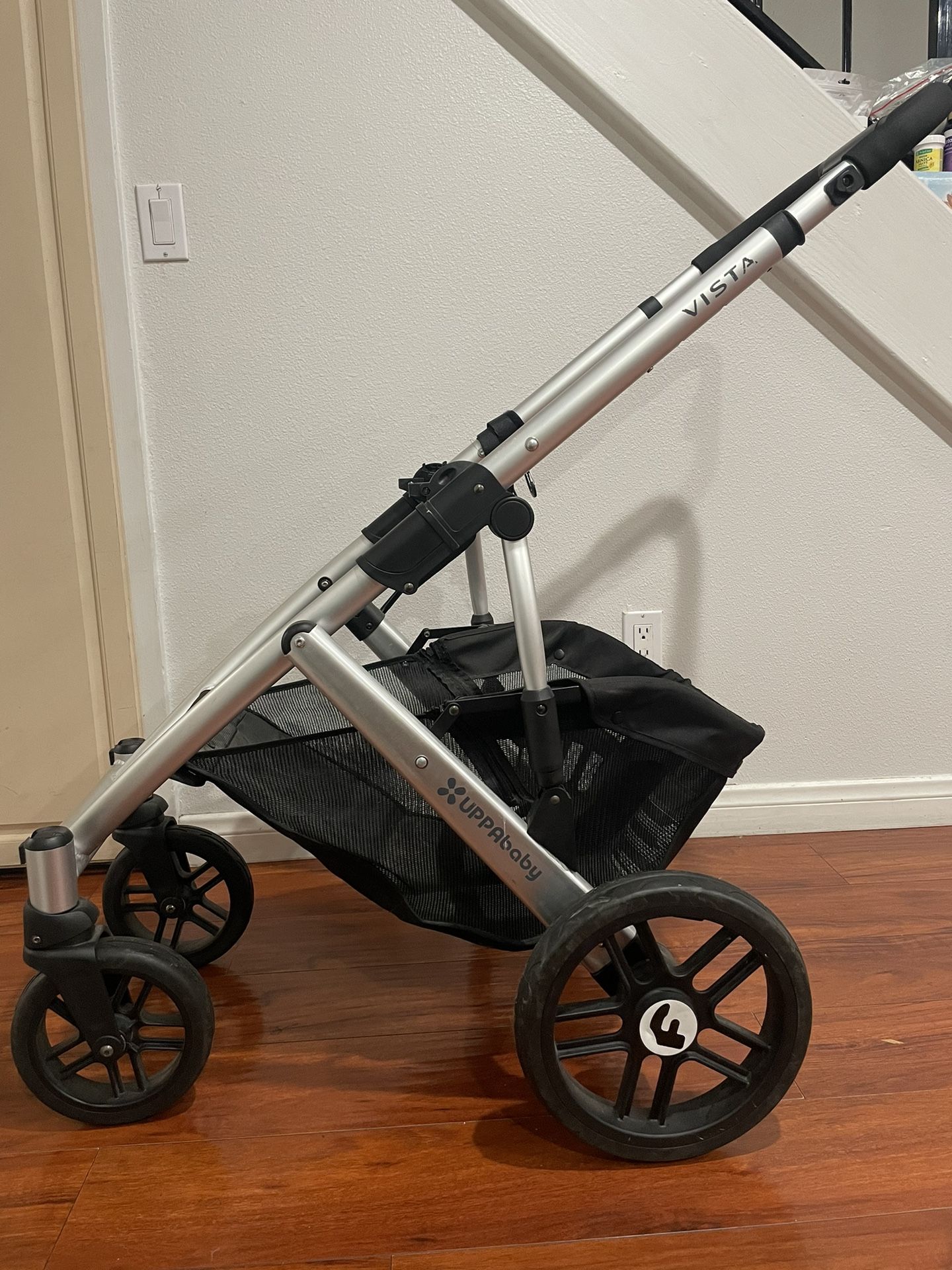 bassinet uppababy stroller VISTA V3 With VARIOUS COLOURS Stone Blue/Silver (Callum) mag20 Cut:High Cut Complete your stroller package Denim backpack with leather