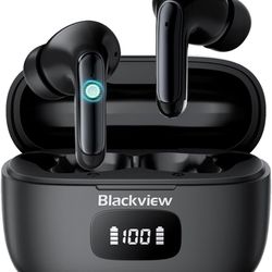 Blackview Wireless Earbuds, Wireless Headphones with Noise Canceling, Bluetooth 5.3 Earphones in-Ear, IPX7 Waterproof True Wireless Stereo Earbuds, US