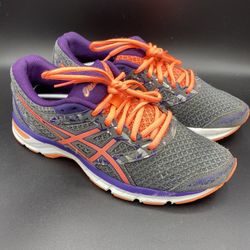 ASICS Gel-Excite 4 Athletic Running Shoes Gray Purple Womens Size 8