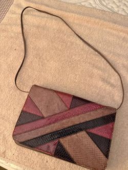 vintage Palizzio snakeskin patchwork shoulder bag