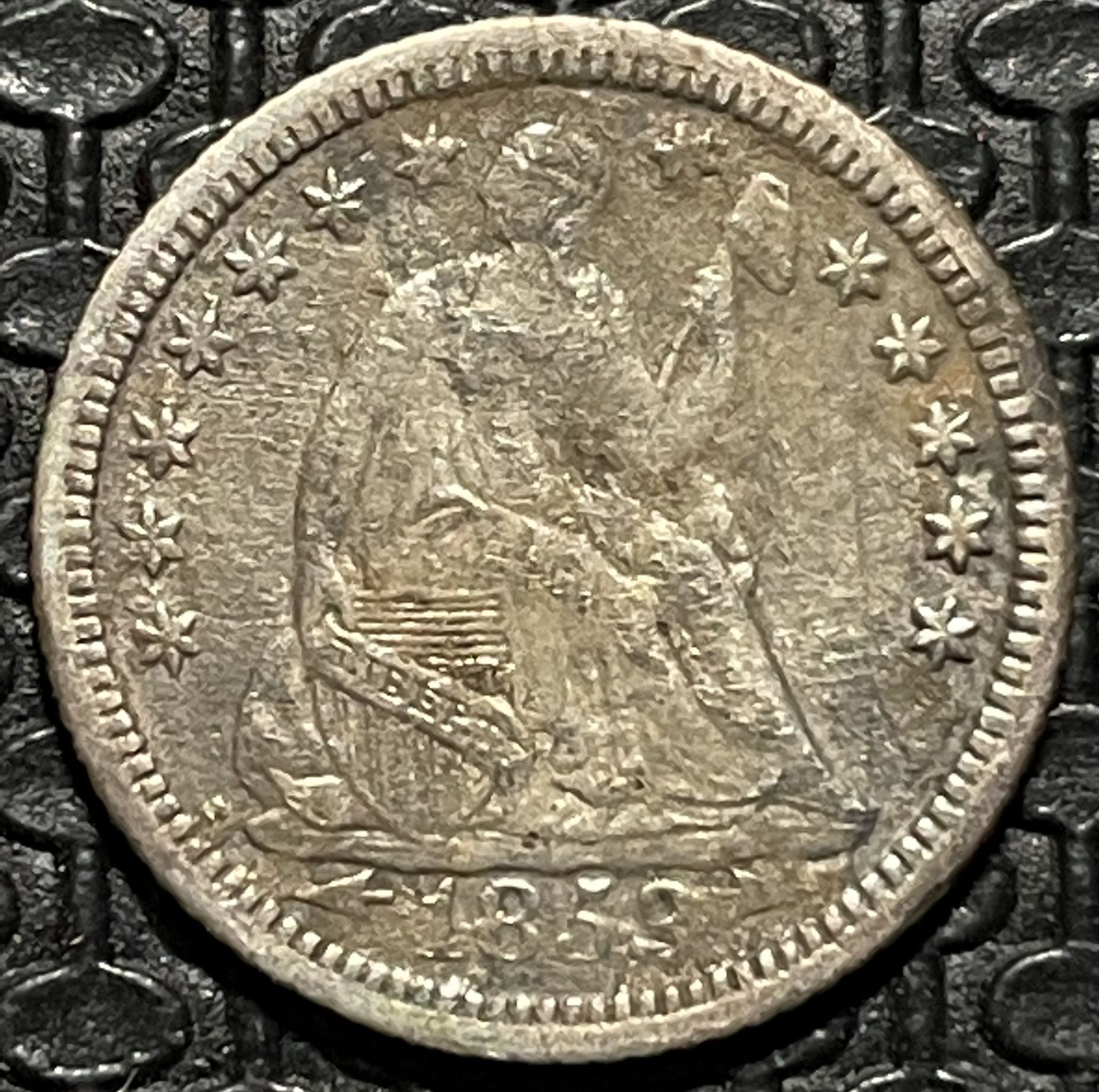 1853 O Half Dime W/ Arrows (silver) 