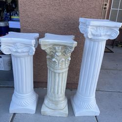 WeddingTall Pillars $80 Set of 3 