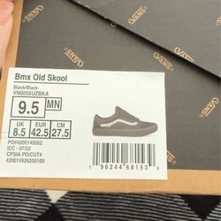 BMX Old School Vans, 9.5 men Blk/Blk