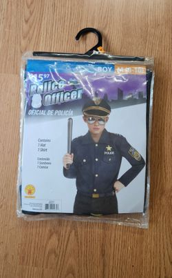 LIKE NEW Halloween costume: Police Officer size M (8-10).