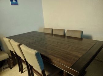 Comedor Ampliable de Madera 8 sillas - Expandable Wooden Dining Table 8 Seats