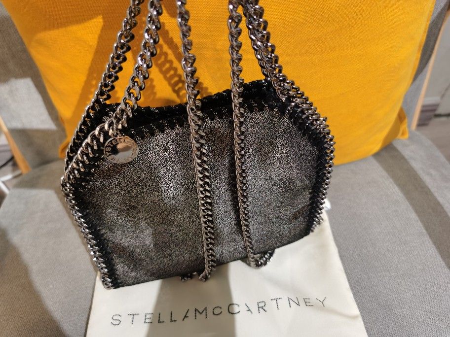 Stella McCartney Falabella Tiny Vegetarian Brushed-leather Shoulder Bag Black