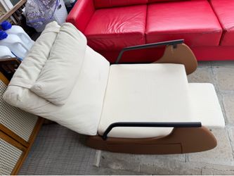 Cream Corduroy Recliner Chair