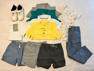 3T-4T Boys Clothing Bundle Shirts Shorts Pants Shoes