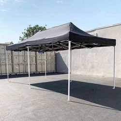 (NEW) $185 Heavy-Duty 10x20 FT Outdoor Ez Pop Up Canopy Party Tent Instant Shades w/ Carry Bag (Black, Red)