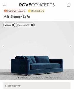 The sleek and flat profile of the Milo Sleeper Sofa marries sophisticated style with casual comfort. Milo’s subtle curves of the padded armrest add vi