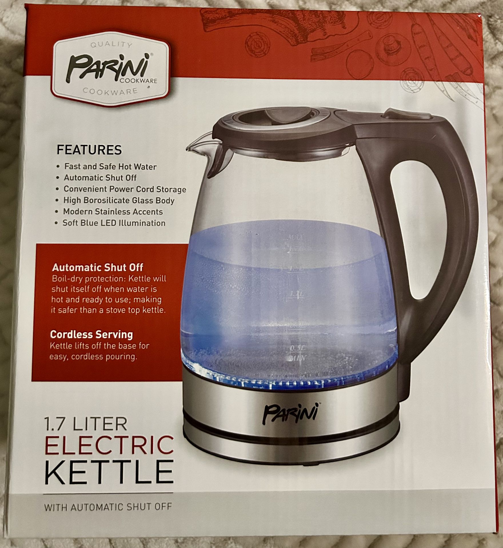 BRAND NEW! 1.7 Liter ELECTRIC KETTLE 