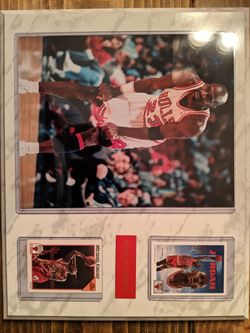 Michael Jordan Framed Picture and cards
