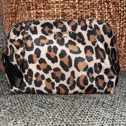 Kate Spade Leopard Cosmetics Pouch NWOT