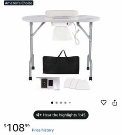 Agesisi Manicure nail table with fan