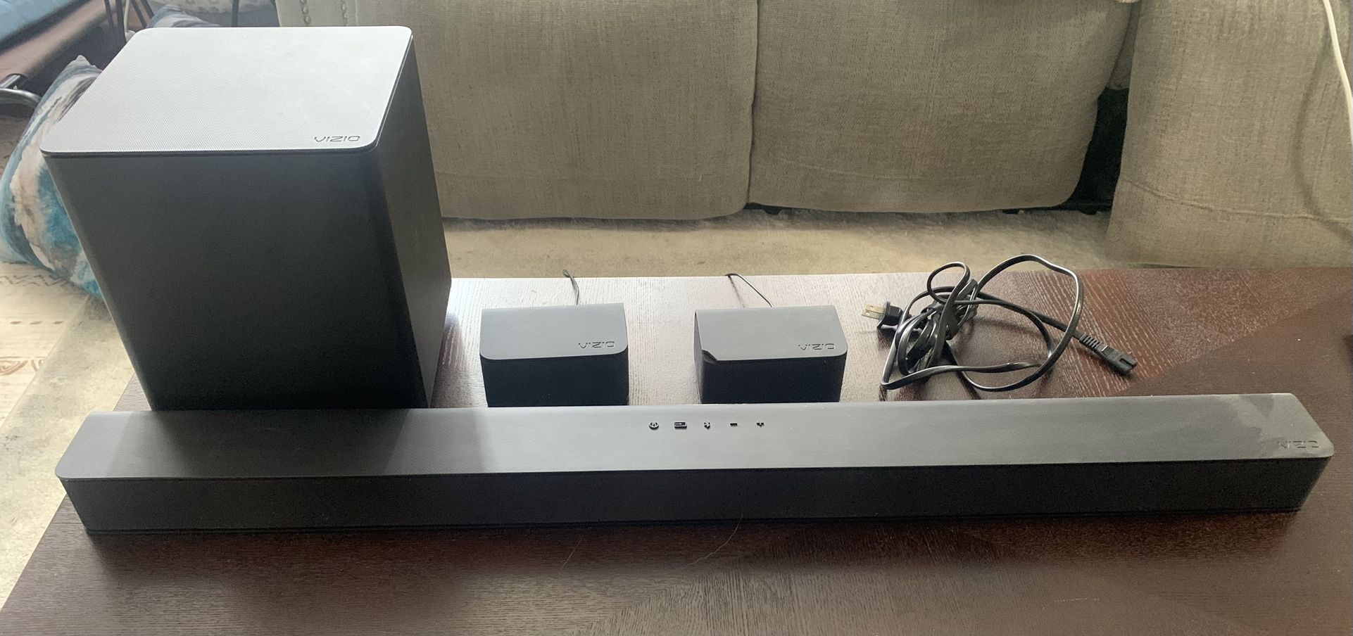 Vizio 36” Soundbar 5.1 With Wireless Subwoofer And Wired Surround Speakers
