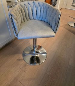 2 Gray Adjustable Bar Stools