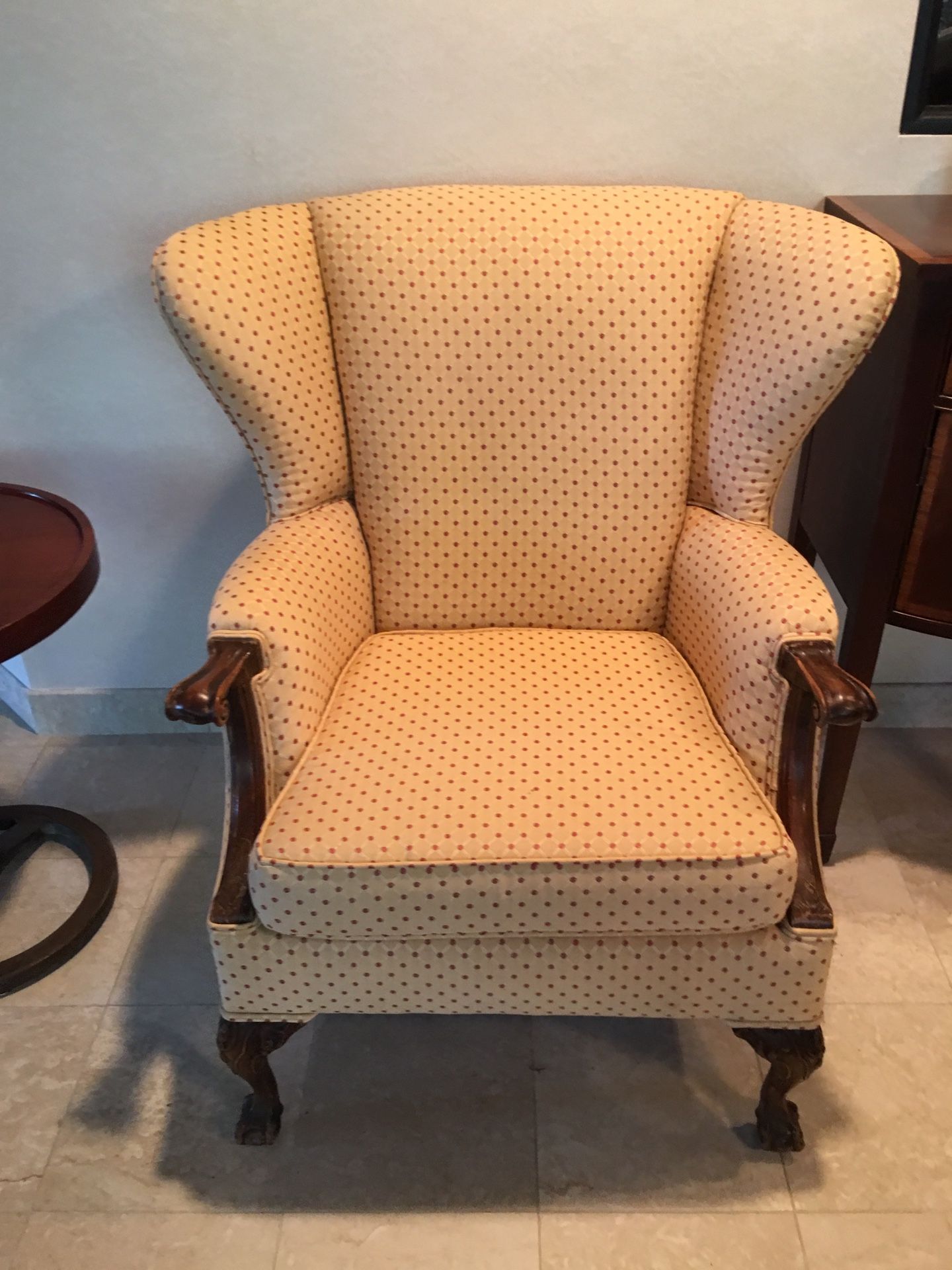 Antique wing chair