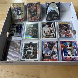 SPORT CARD COLLECTION.  ALL IN PLASTIC CASES.  11 TOTAL.  2 HOLOGRAMS.  BEST OFFER FOR ALL. 🏀⚾️🏀⚾️