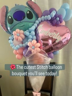 Stitch Graduation & Birthday Balloon Bouquet