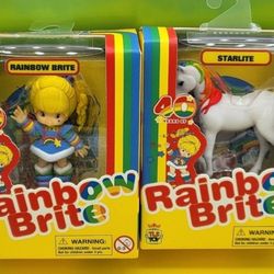 Rainbow Brite Starlite & Rainbow Brite 3" Mini Collectible Figures Combo Set 