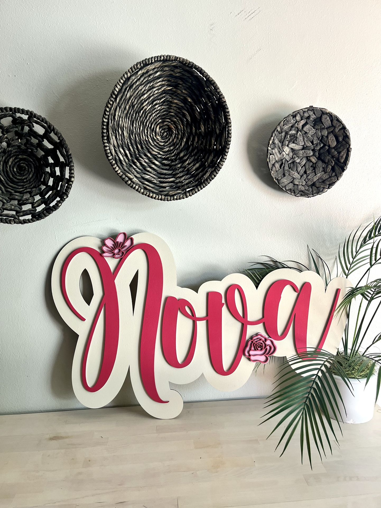 Custom Laser Cut Wood Name Sign